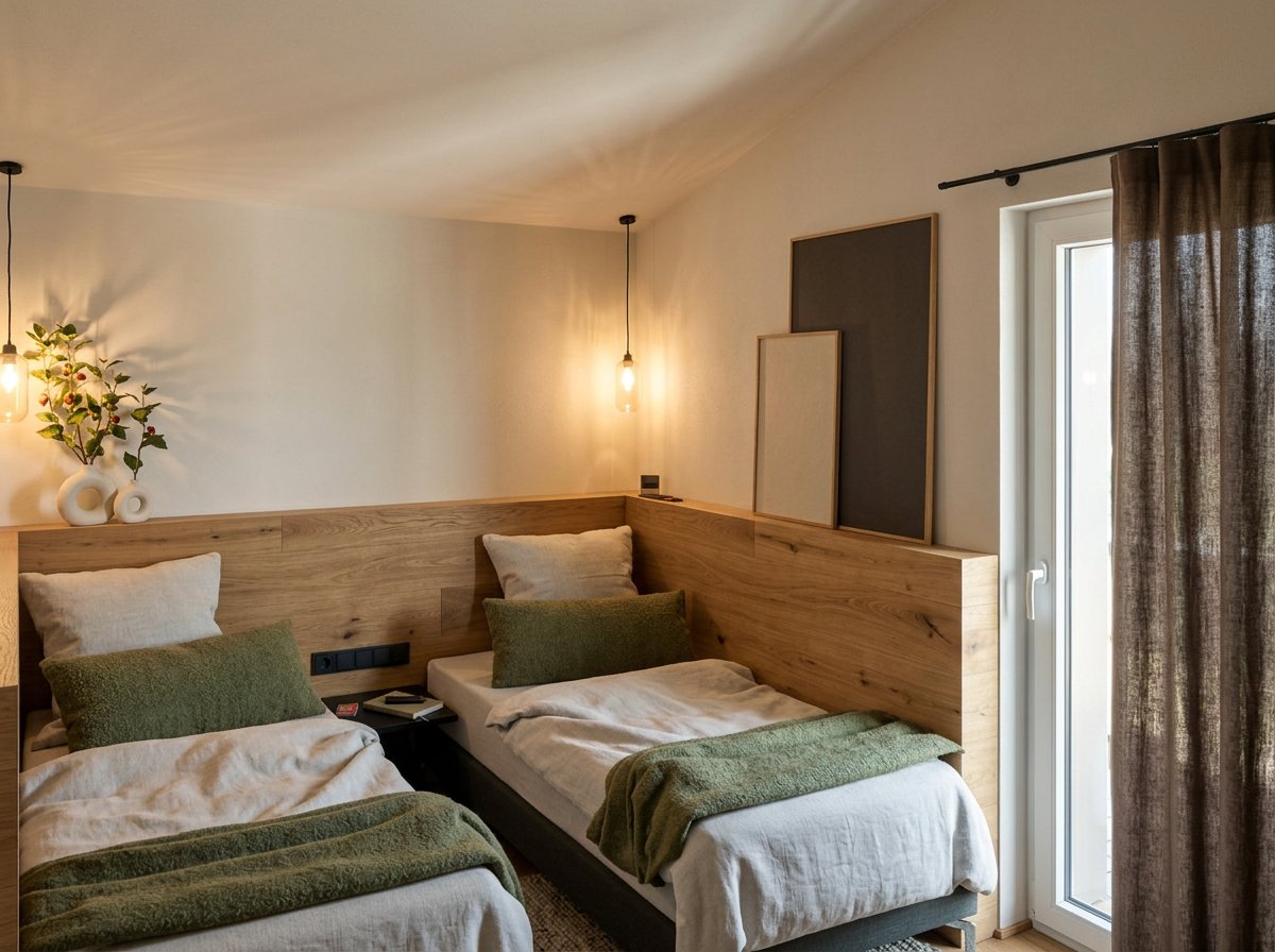 Zimmer mit zwei Einzelbetten